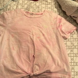 bleached pink shirt